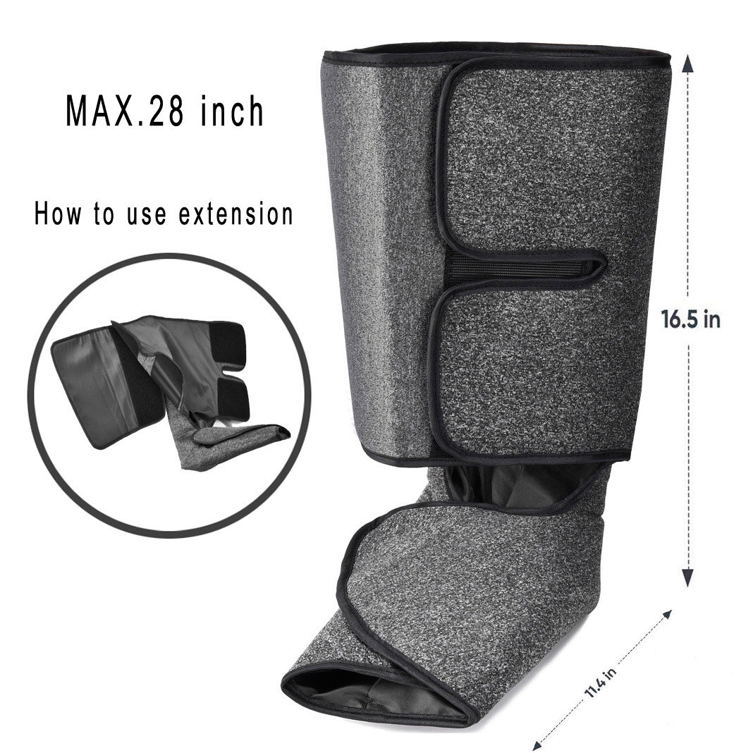 Foot and Calf Massager with Heat, Air Compression Leg Massager for Circulation and Relaxation with Hand-held Controller 6 Modes 3 Intensities