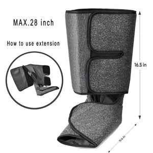 Foot and Calf Massager with Heat, Air Compression Leg Massager for Circulation and Relaxation with Hand-held Controller 6 Modes 3 Intensities