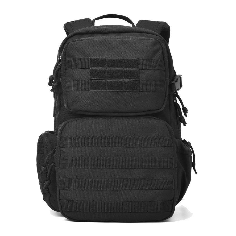 BOW-TAC tactical backpacks - Black bug out military backpack - Front view