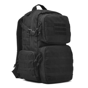 BOW-TAC tactical backpacks - Black bug out military backpack - Side view