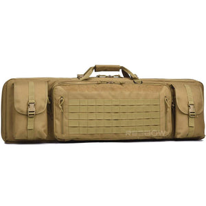 BOW-TAC tactical bags - Brown double long rifle range bag - Main view