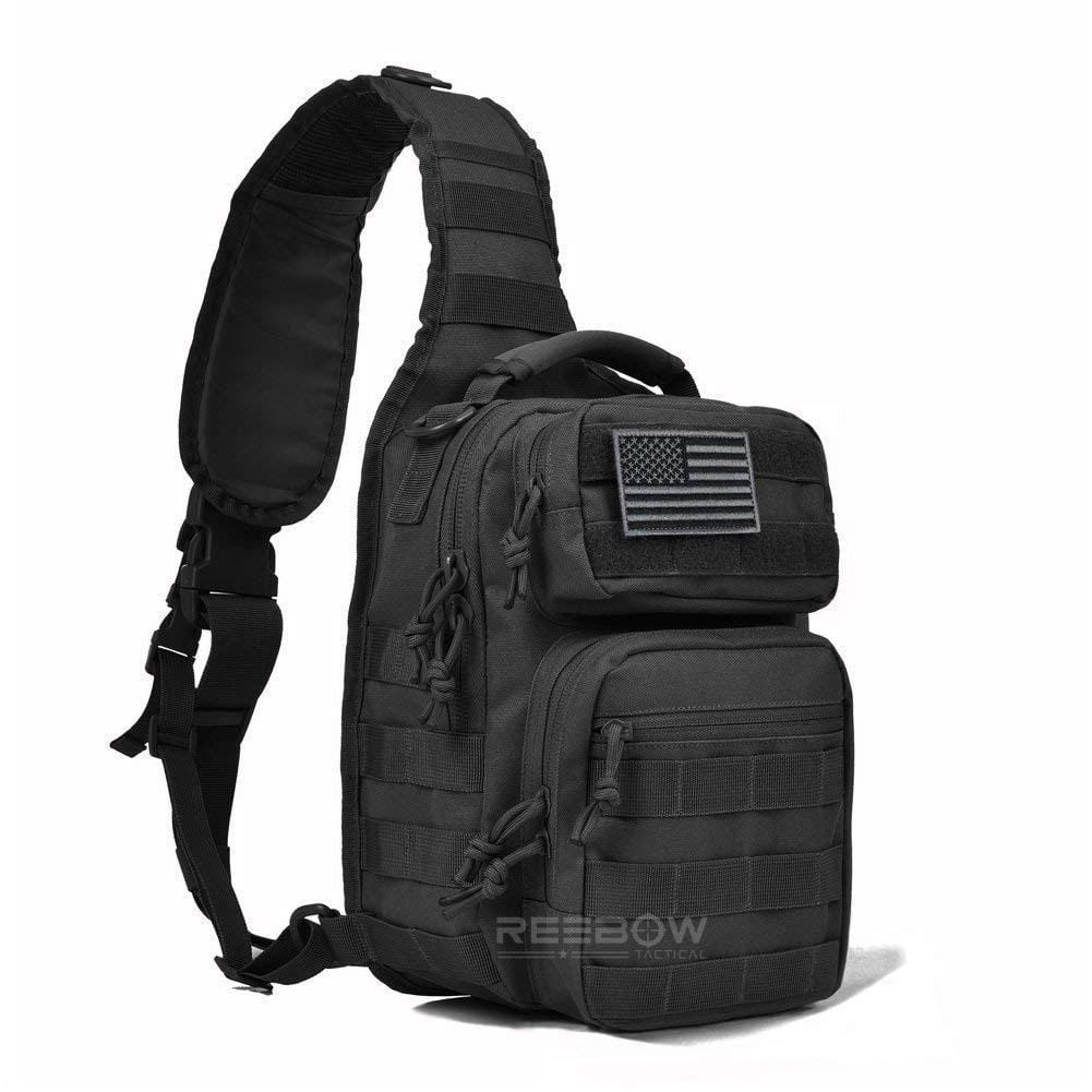 BOW-TAC tactical bags - Black tactical sling backpack - Main view