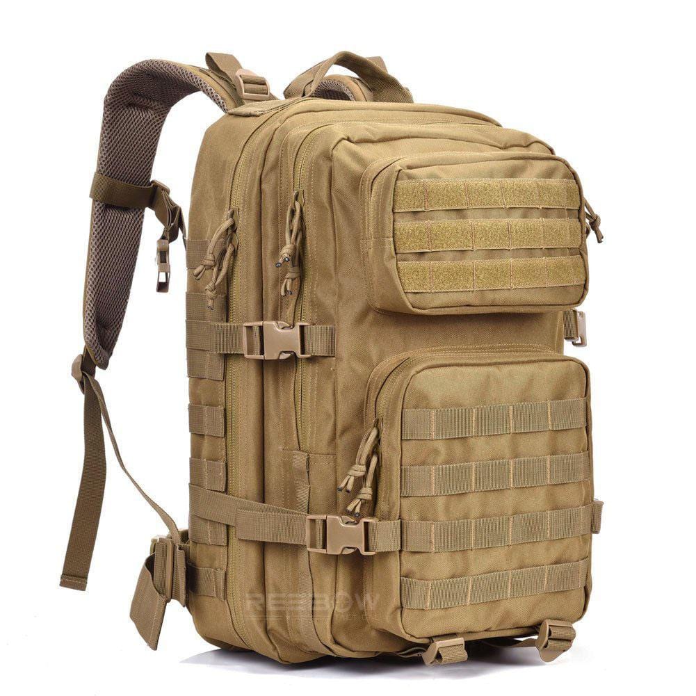 BOW-TAC tactical backpacks - Coyote brown 40L tactical backpack - Main view without flag