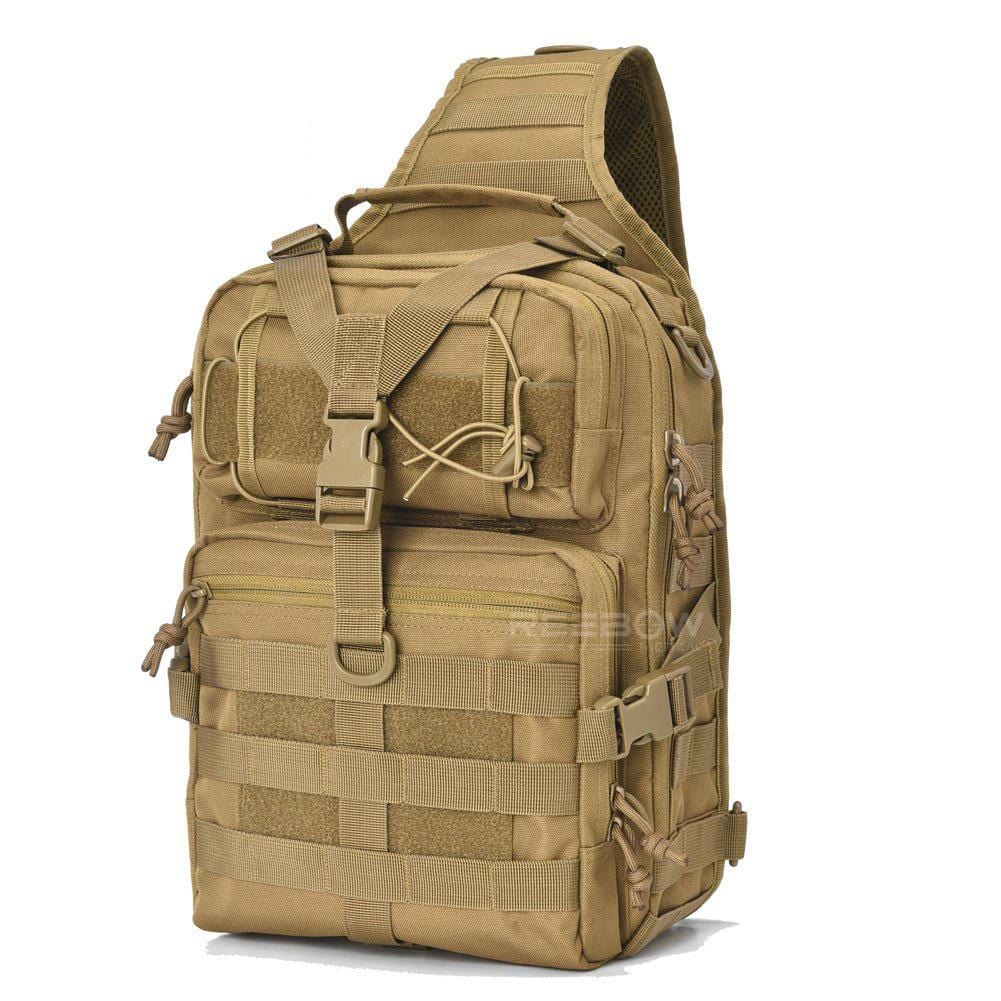 BOW-TAC tactical bags - Brown rover shoulder sling backpack - Main view