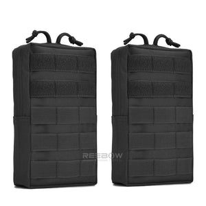 BOW-TAC tactical bags - Black tactical molle pouch - 2 packs
