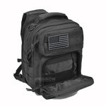 BOW-TAC tactical bags - Black tactical sling backpack - Front open view