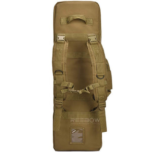 BOW-TAC tactical bags - Brown double long rifle range bag - Top view