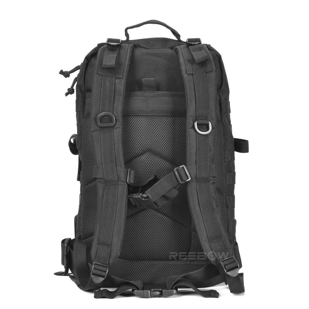 BOW-TAC tactical backpacks - Black 40L tactical backpack - Back view