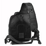 BOW-TAC tactical bags - Black tactical sling backpack - Back view