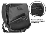 BOW-TAC tactical bags - Black rover shoulder sling backpack - Velcro in the back