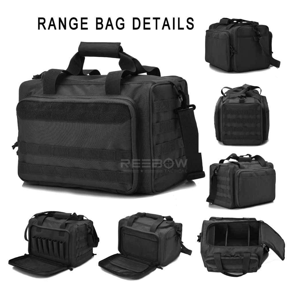 BOW-TAC tactical bags - Black shooting range duffle bag - Details