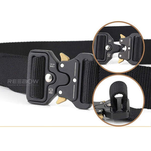 BOW-TAC tactical belts - Black heavy duty belt - Details of buckle