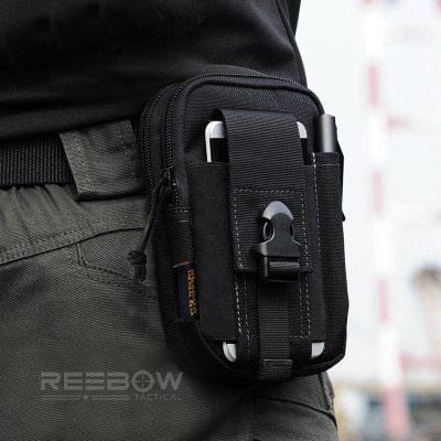 BOW-TAC tactical bags - Black edc pouch - Worn