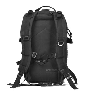 BOW-TAC tactical backpacks - Black 34L military backpack - Back view