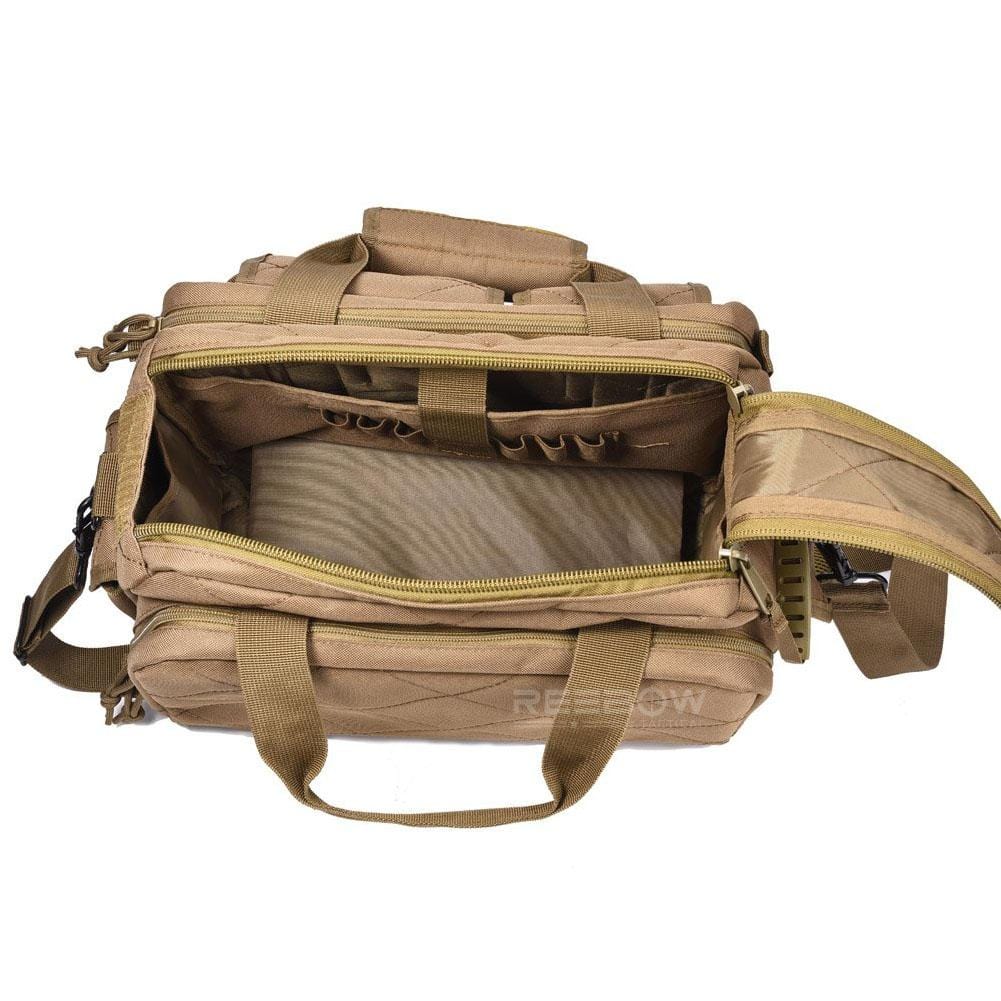 BOW-TAC tactical bags - Brown gun range bag - Open view