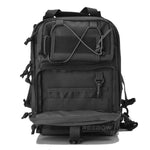BOW-TAC tactical bags - Black rover shoulder sling backpack - Front open view