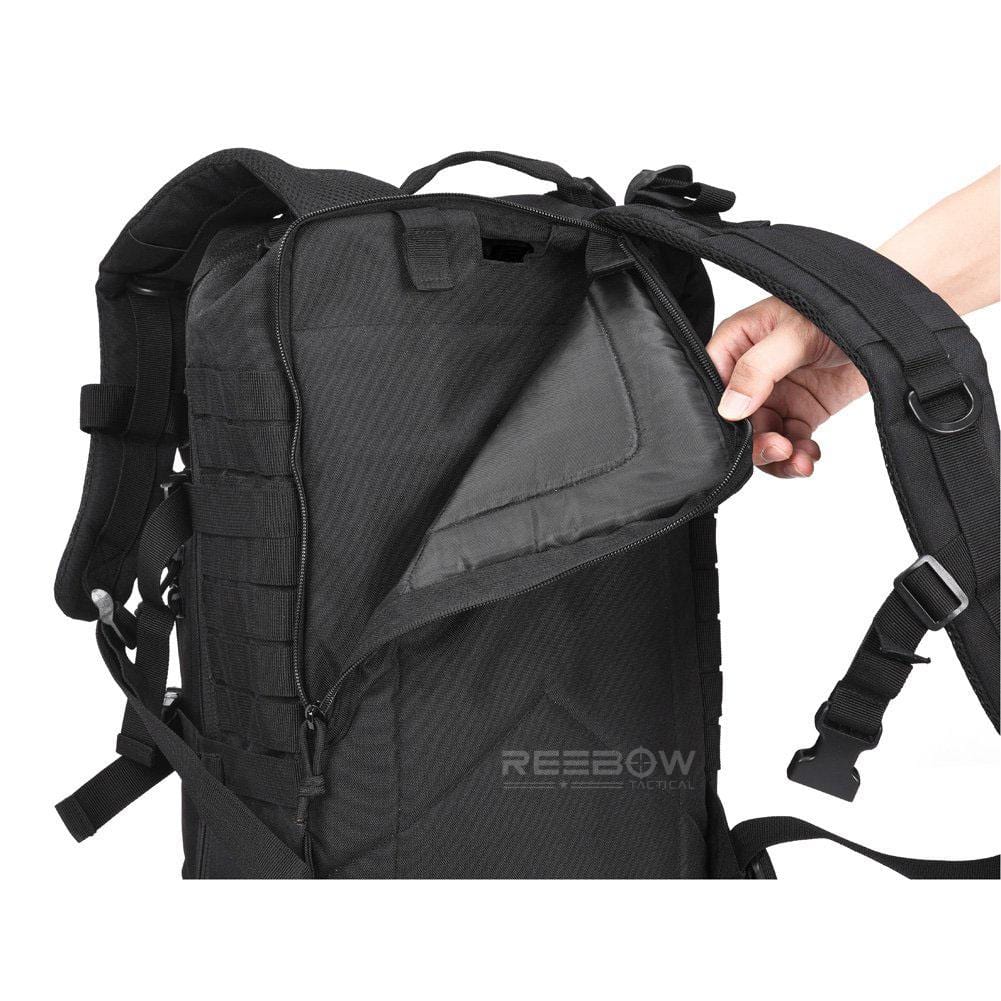 BOW-TAC tactical backpacks - Black 34L military backpack - Back pocket