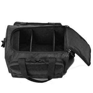 BOW-TAC tactical bags - Black shooting range duffle bag - Open view