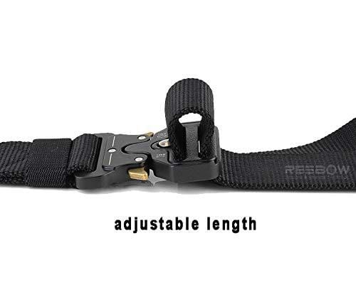 BOW-TAC tactical belts - Black heavy duty belt - Adjustable length