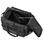 BOW-TAC tactical bags - Black shooting range duffle bag - Removable board with velcro