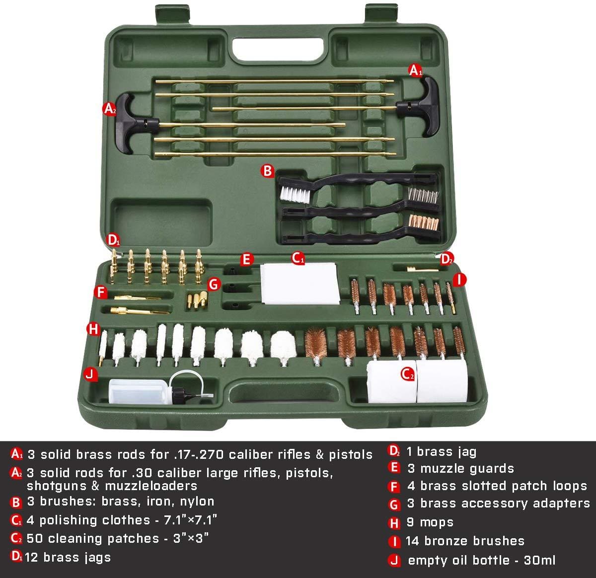 BOW-TAC tactical cleaning kits - Green universal gun cleaning kit - Instruction